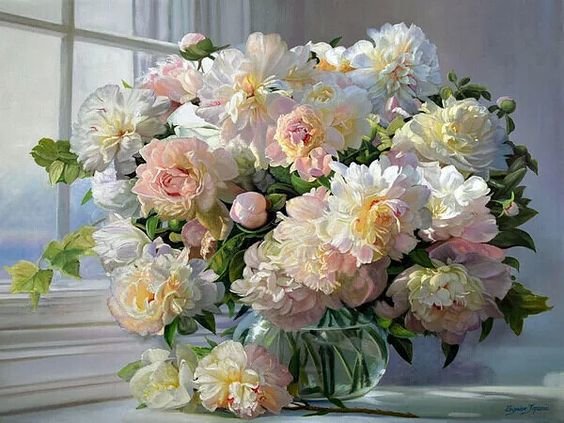 цветы - хризантемы, цветы, ваза, осень - оригинал