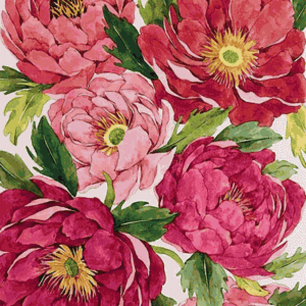 Подушка "Пионы" - подушка, цветы, пионы - предпросмотр