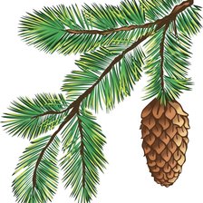 Схема вышивки «Сосна»