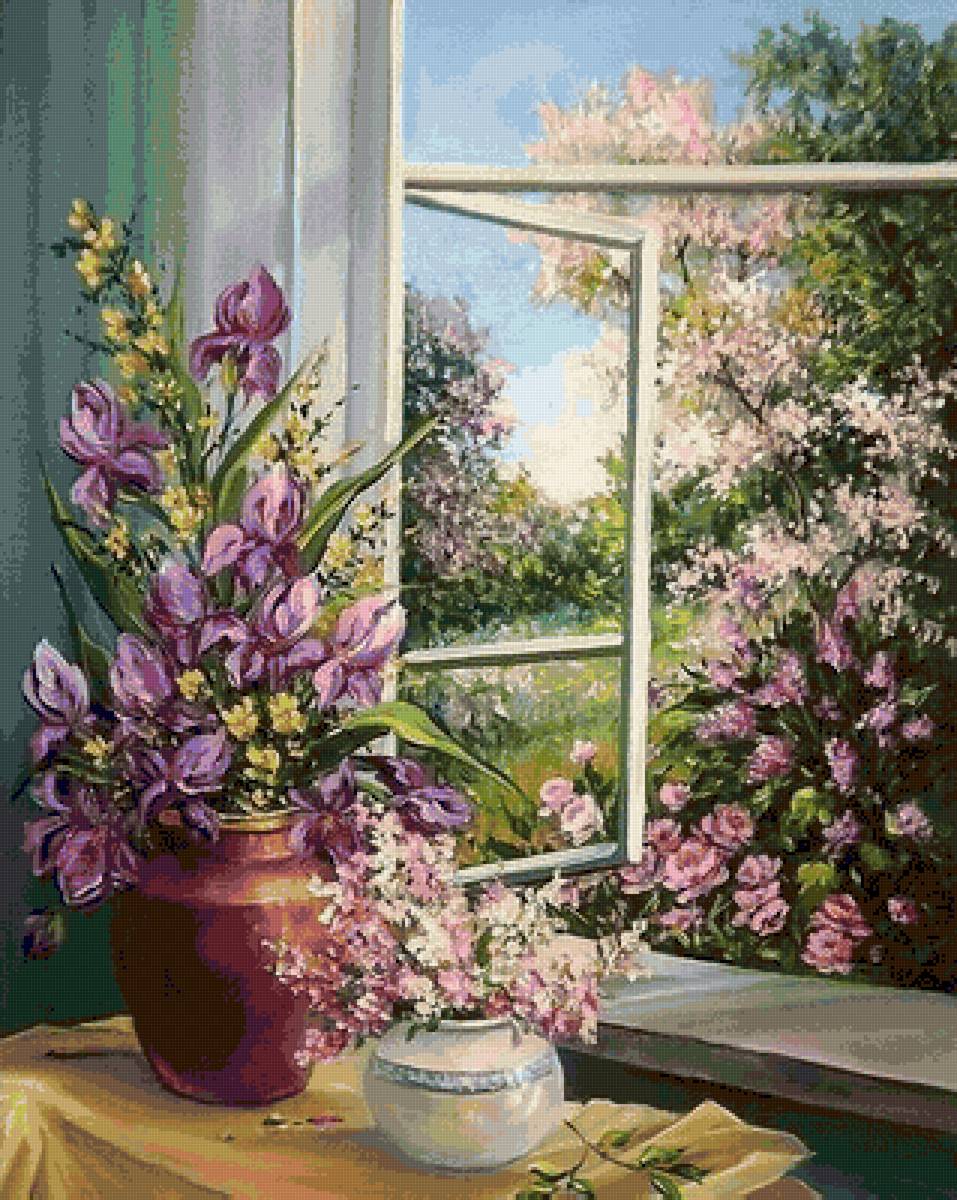 лето - натюрморт, цветы - предпросмотр