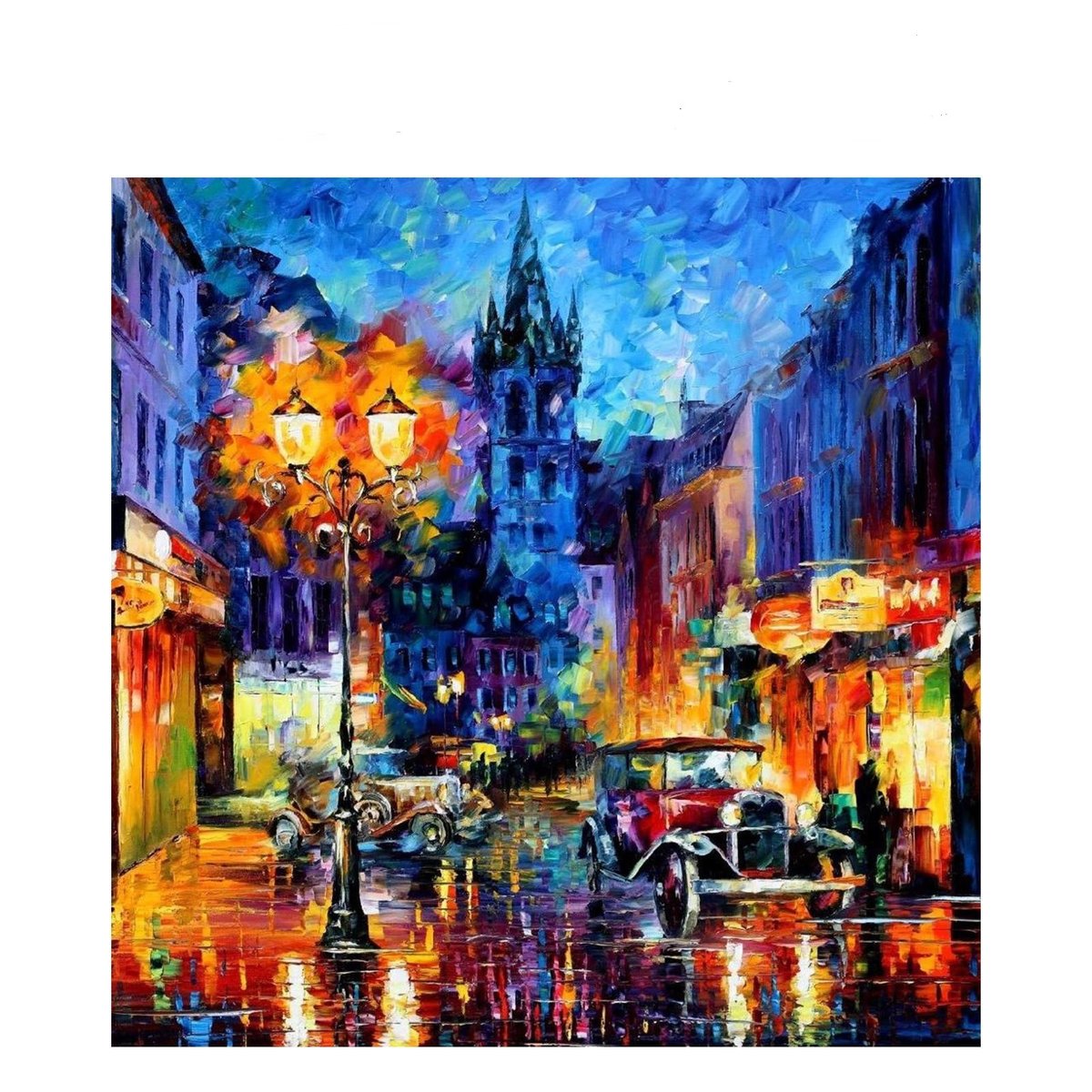 вечерний город - афремов, город, пейзаж - оригинал