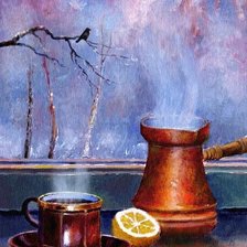 Схема вышивки «кофе»