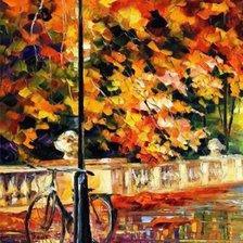 Схема вышивки «Забытый велосипед. Леонид Афремов»