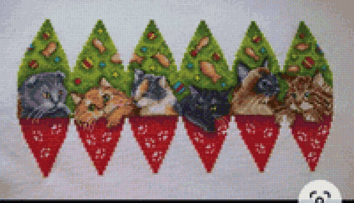 Шар с котиками - новый год - предпросмотр