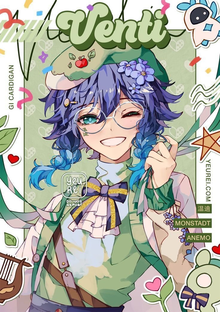 Венти - анемо, венти, геншин - оригинал