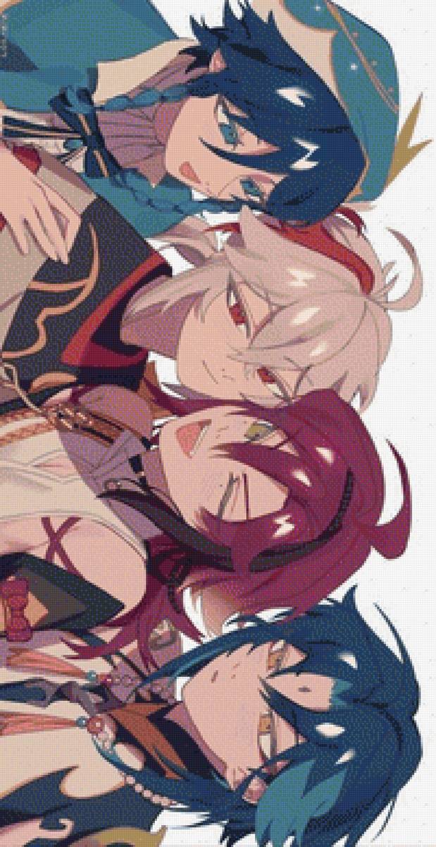 Анемомальчики - сяо, геншин импакт, анемо, хейдзо, венти, казуха - предпросмотр