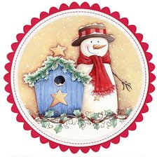 Схема вышивки «Снеговик»