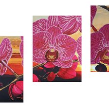 Схема вышивки «Орхидеи триптих»