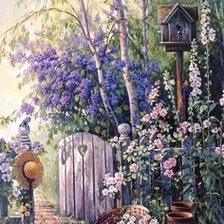 Схема вышивки «калитка в детство»