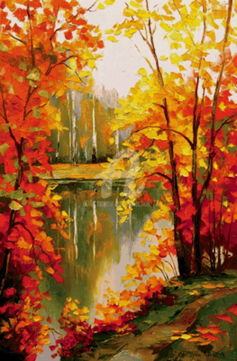 Золотая осень. Ольга Дарчук - русские художники - предпросмотр