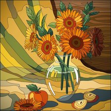 Схема вышивки «Натюрморт с яблоками»