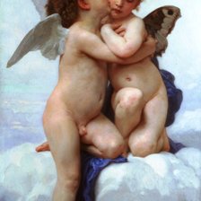 Схема вышивки «Купидон- первый поцелуй»