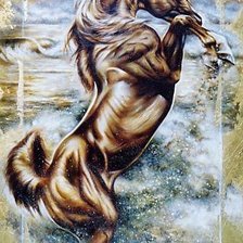 Схема вышивки «Конь, вставший на дыбы. Дженис Дарр»