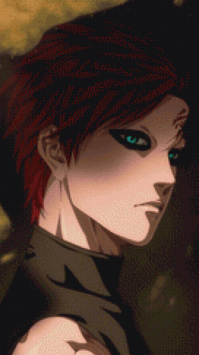 Гаара цветной арт - наруто, гаара - предпросмотр