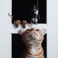 Схема вышивки «Кошки мышки»