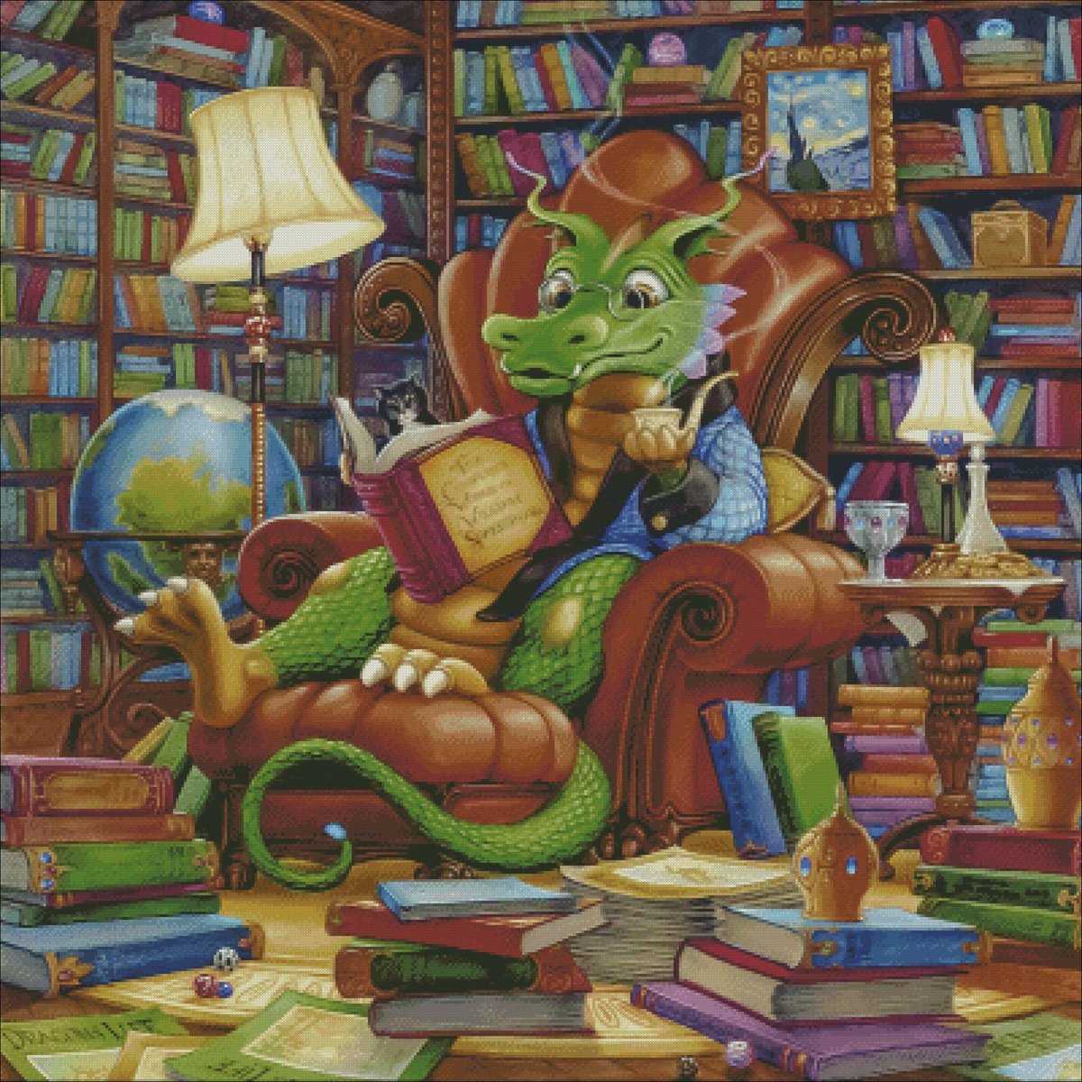 ученый дракон - фентази дракон - оригинал