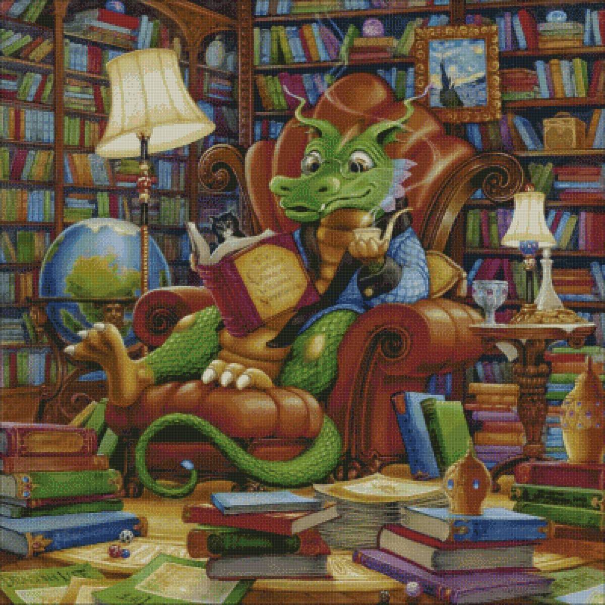 ученый дракон - фентази дракон - предпросмотр