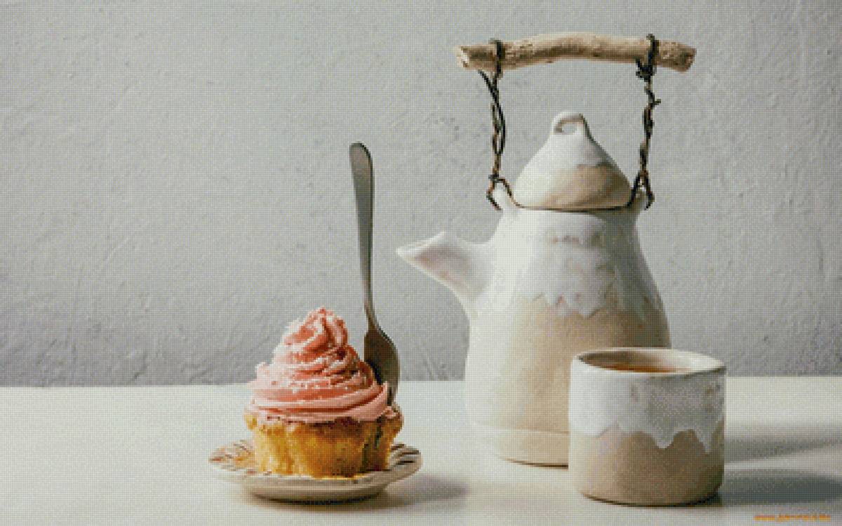 И пусть весь мир подождет... - чай, кухня, натюрморт, пирожное - предпросмотр