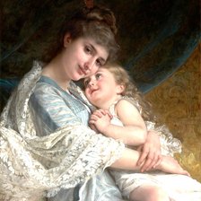 Схема вышивки «Мама и дочь»