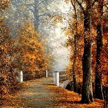 Схема вышивки «Мостик в осеннем парке»