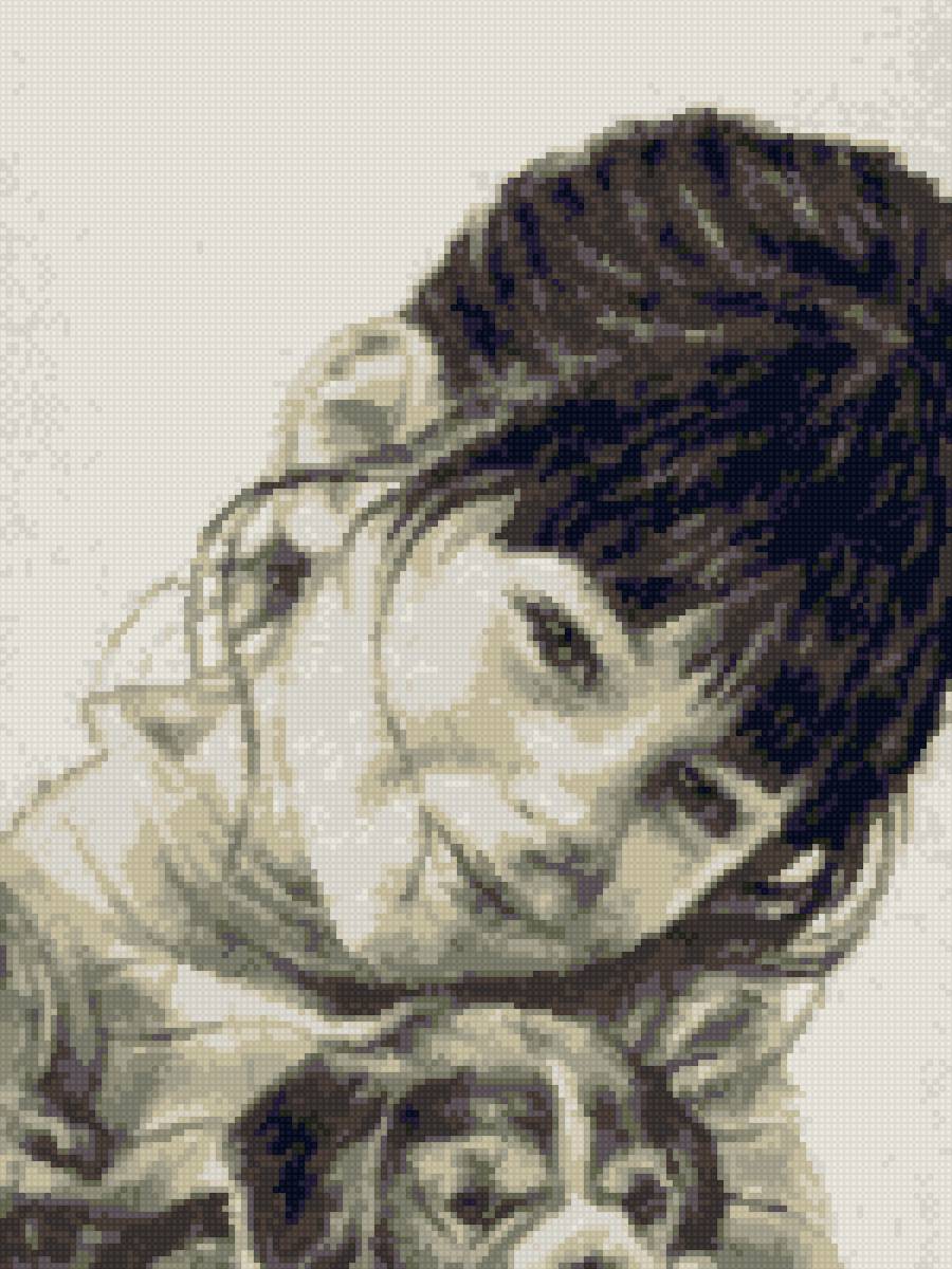 Девочка с щенком - предпросмотр