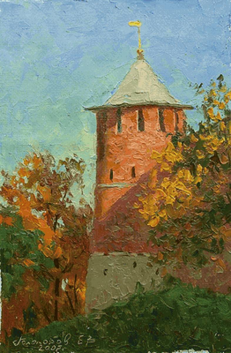 Нижегородский кремль. Гололобов Евгений - русские художники - предпросмотр