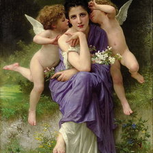 Схема вышивки «Венера с ангелами»