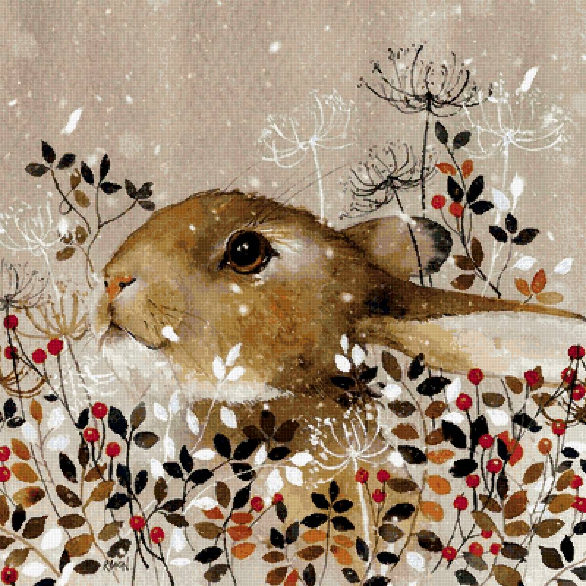 Зайка и ягодки - ягодки, зайка - предпросмотр