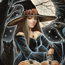 Схема вышивки «ведьмочка»