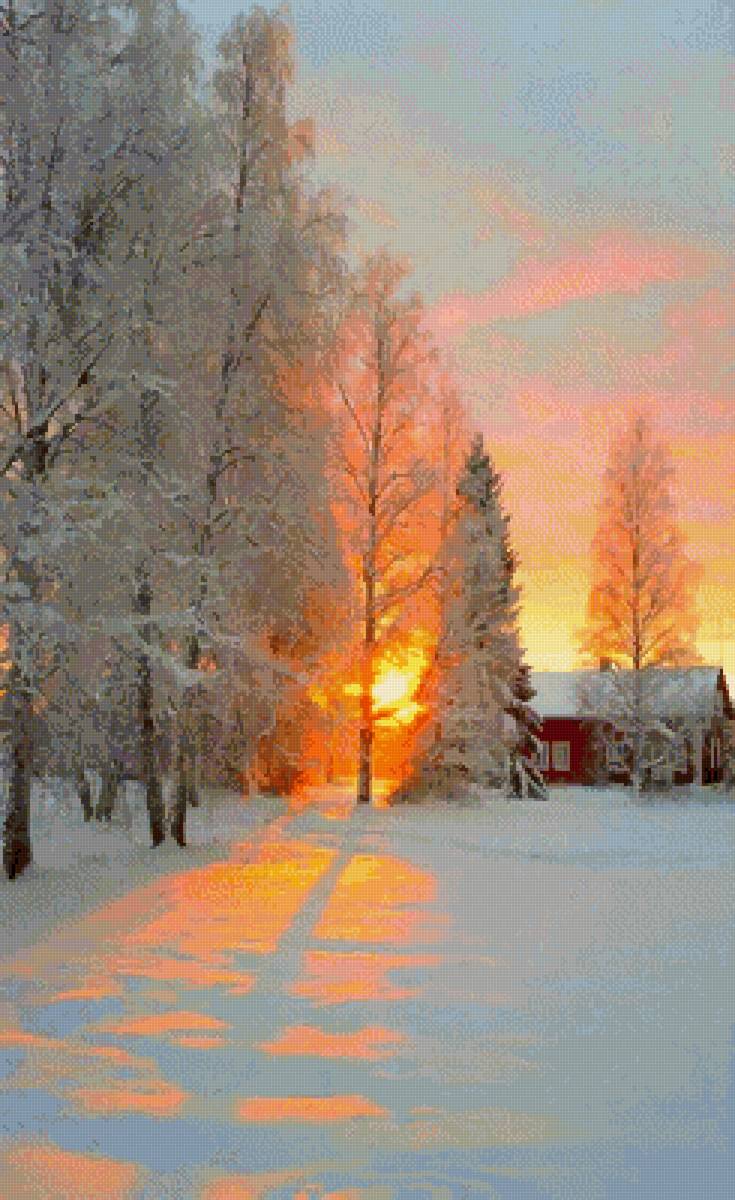 Золотые лучи - зима - предпросмотр