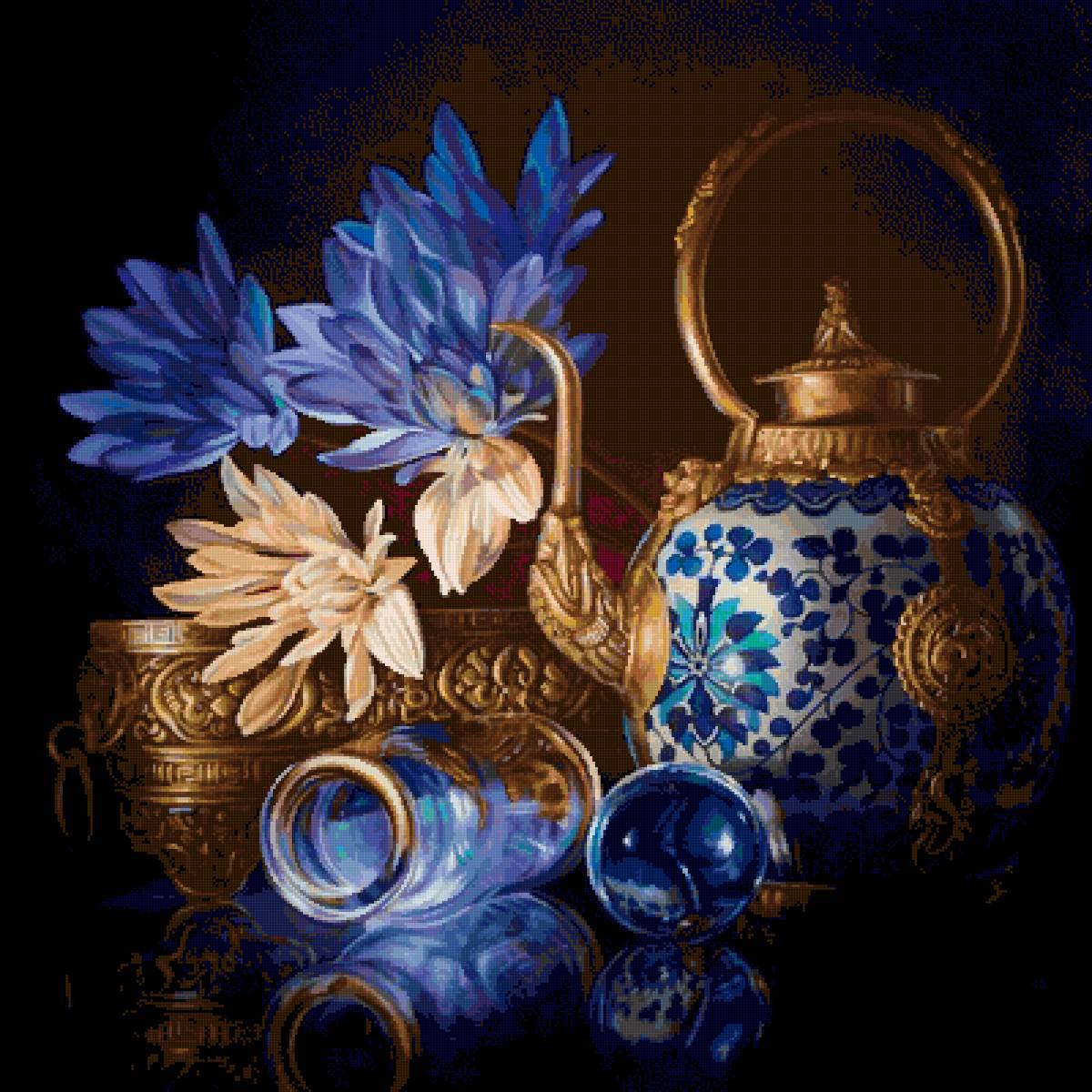 Голубое настроение - натюрморт - предпросмотр