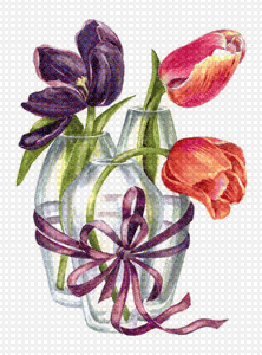 Тюльпаны - букет, тюльпаны, цветы - предпросмотр