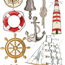 Схема вышивки «Сэмплер морской»