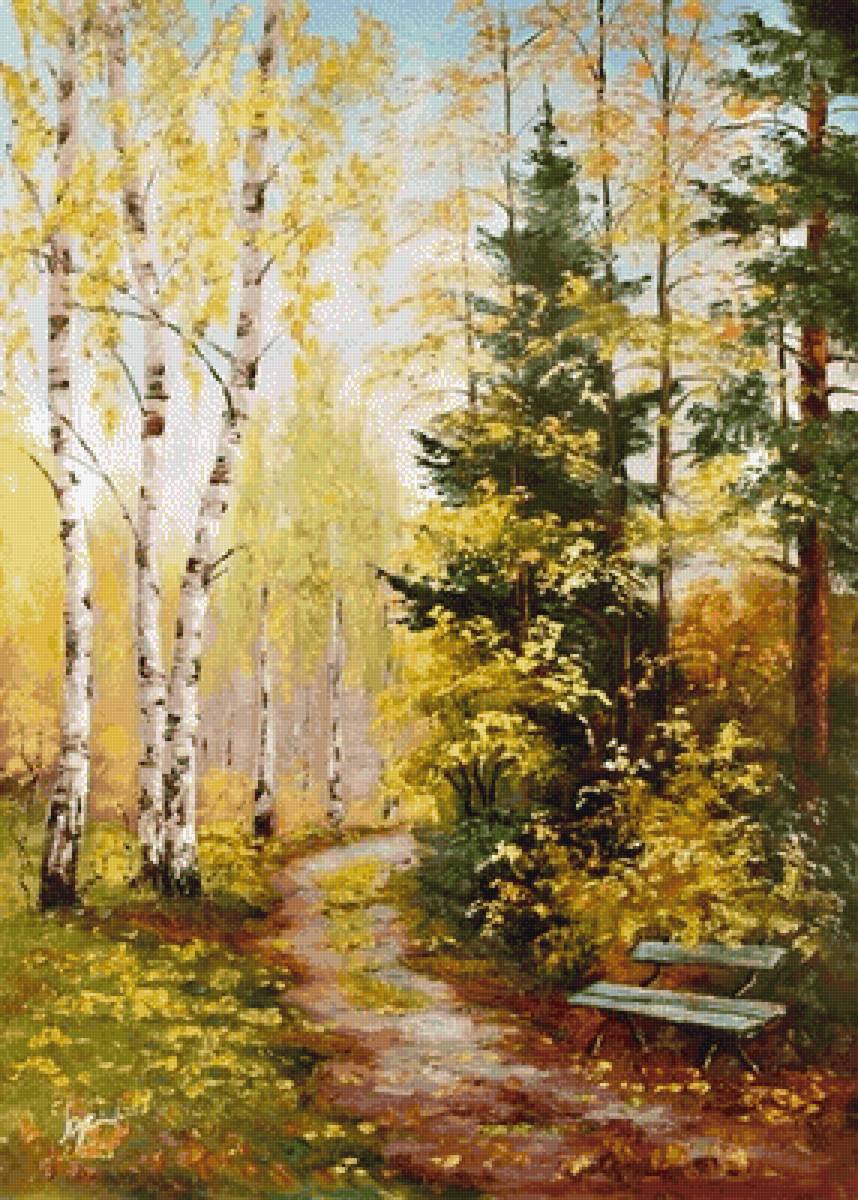 Осень - живопись, пейзаж, осень - предпросмотр