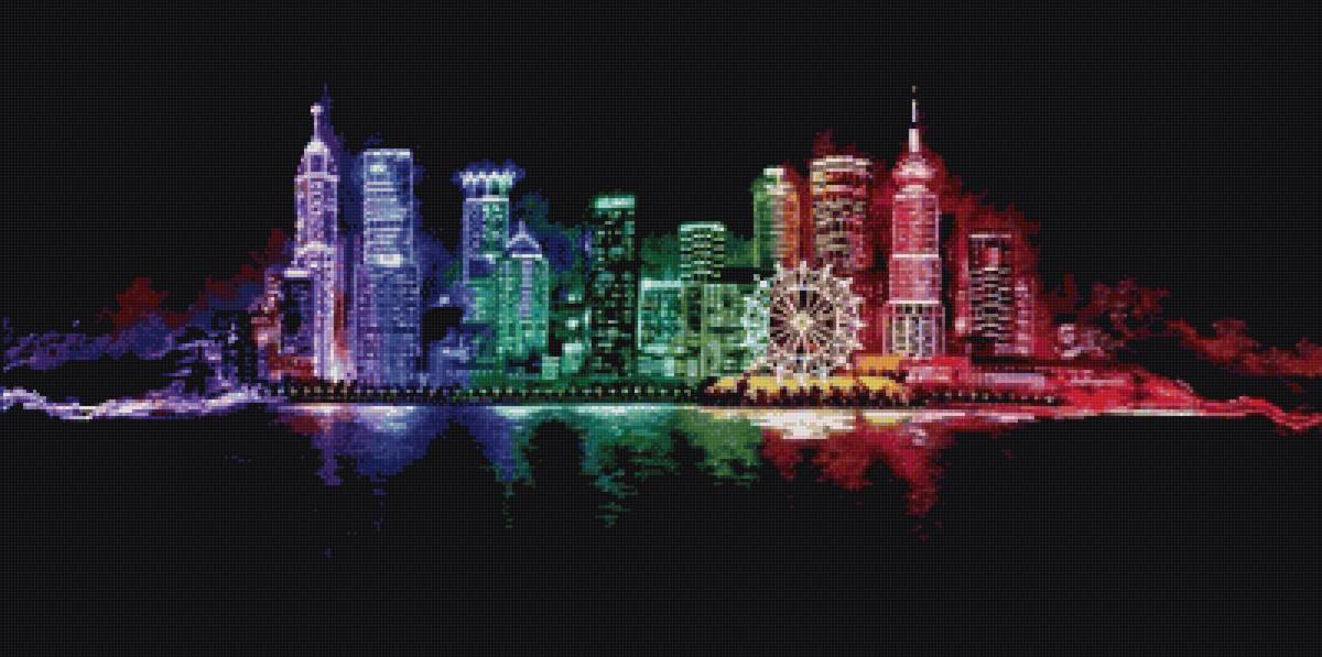 Ночной город - ночь, город - предпросмотр