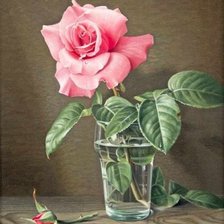 Схема вышивки «Роза в вазе»