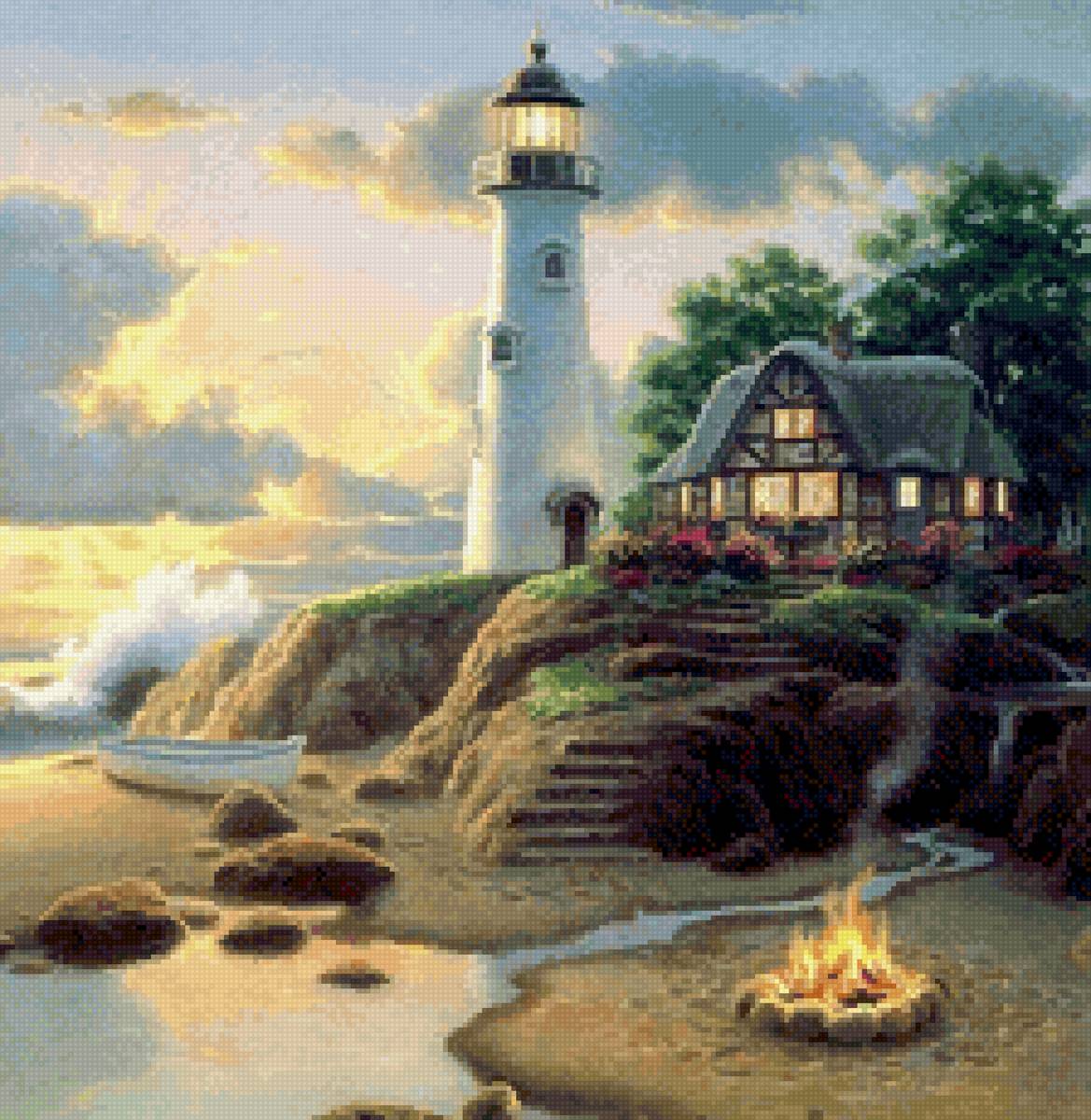 Маяк - до 240 крестиков, маяк - предпросмотр