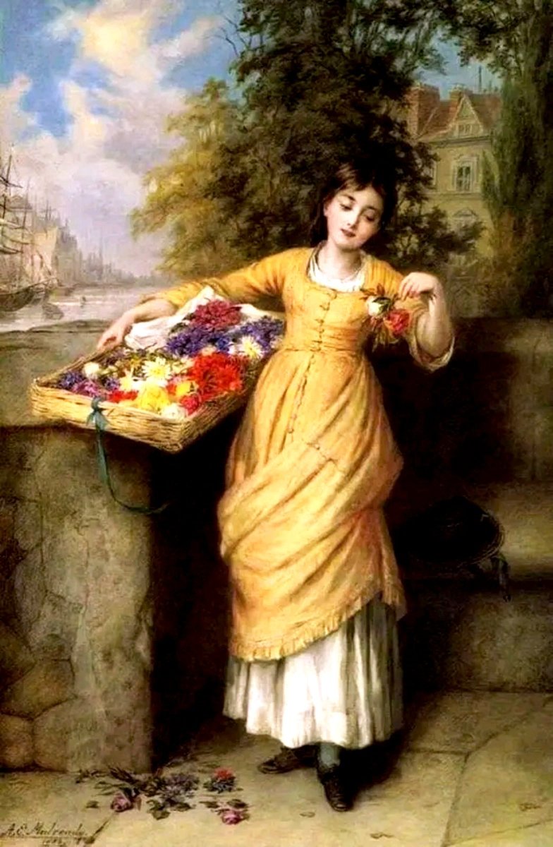 Женщина с корзиной - оригинал