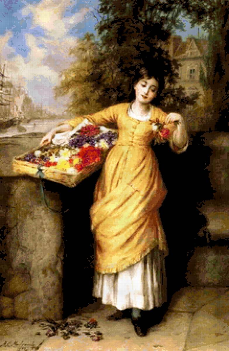 Женщина с корзиной - предпросмотр