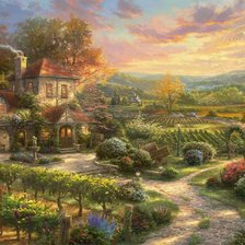 Схема вышивки «ไร่องุ่น»