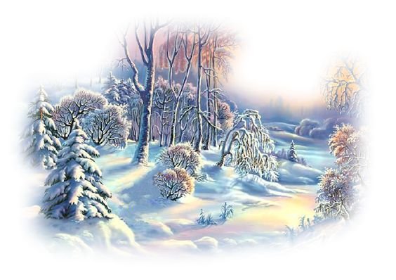 Снежная зима - зима, пейзаж, снег - оригинал