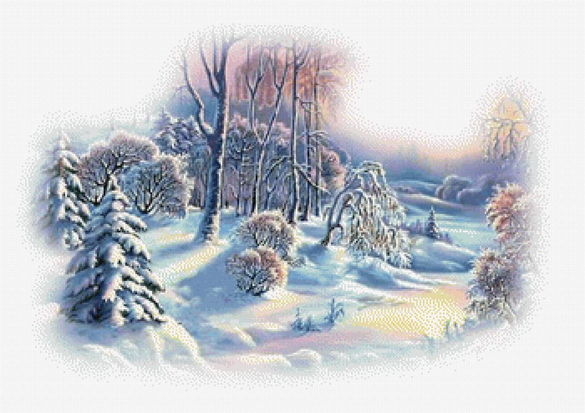 Снежная зима - снег, пейзаж, зима - предпросмотр