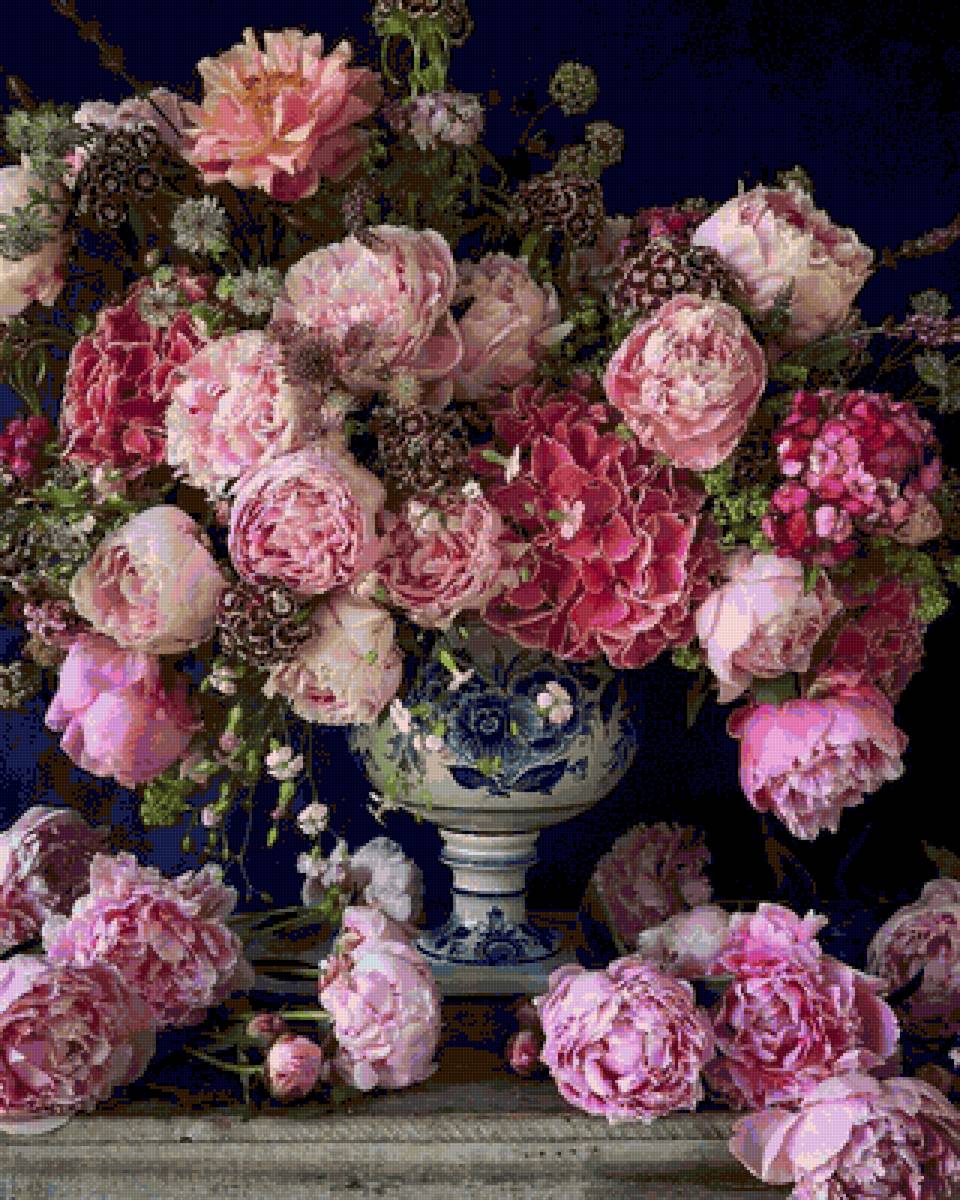 Букет пионов - цветы, букет, букет в вазе, пионы, букет пионов - предпросмотр