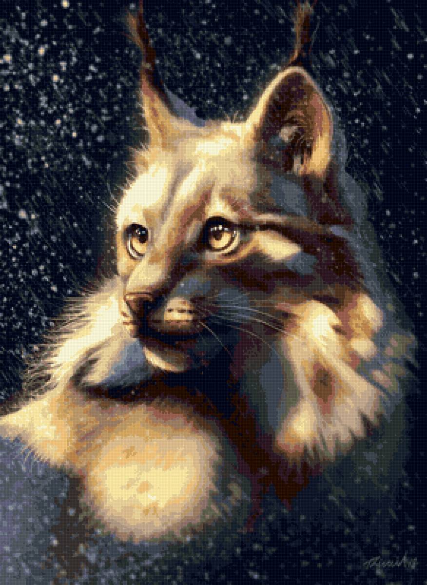 Нежный котик - пейзаж, животные - предпросмотр