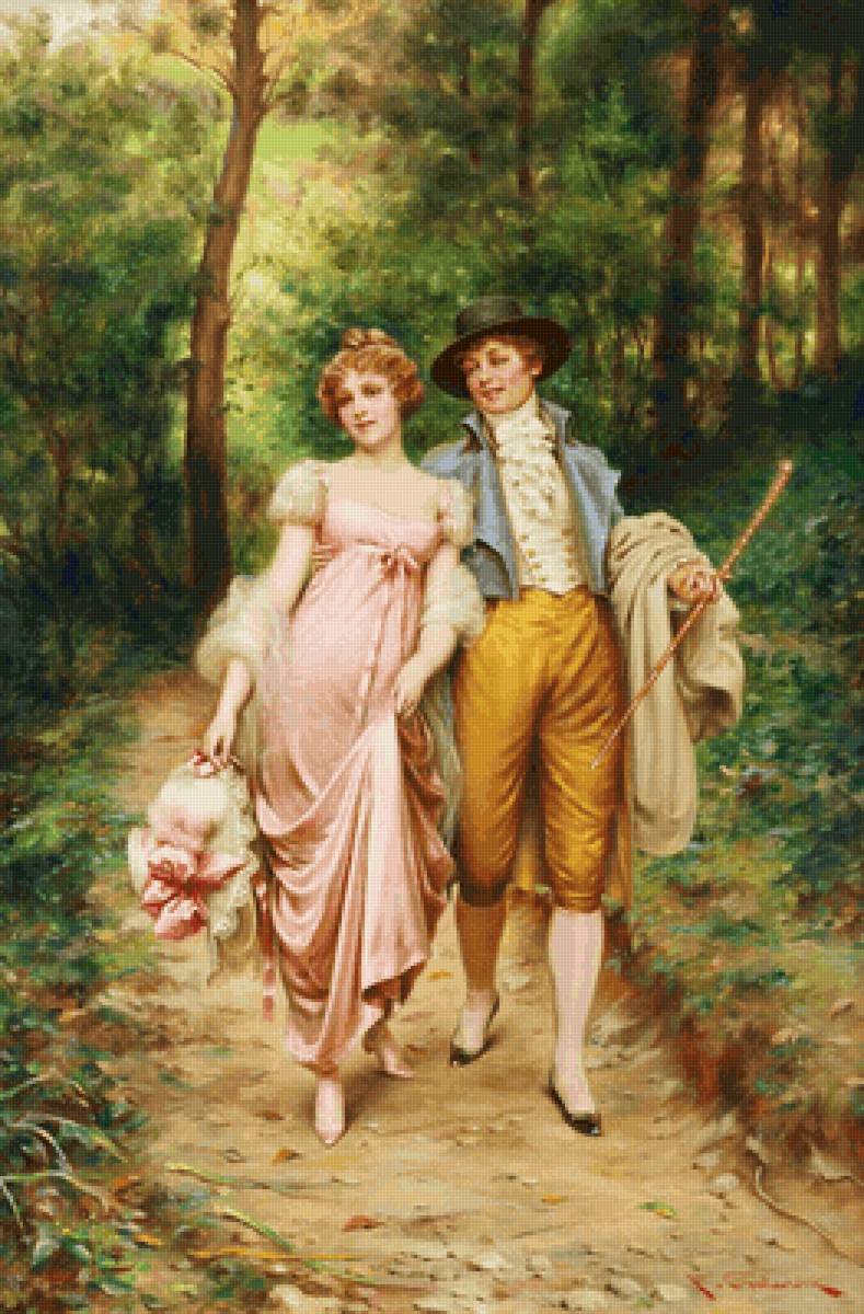 Молодая пара - пейзаж - предпросмотр