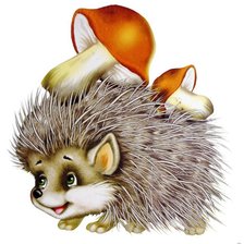 Схема вышивки «милый ежик»