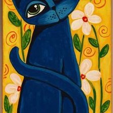 Схема вышивки «сердечные коты»