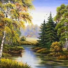 Схема вышивки «Пейзаж»