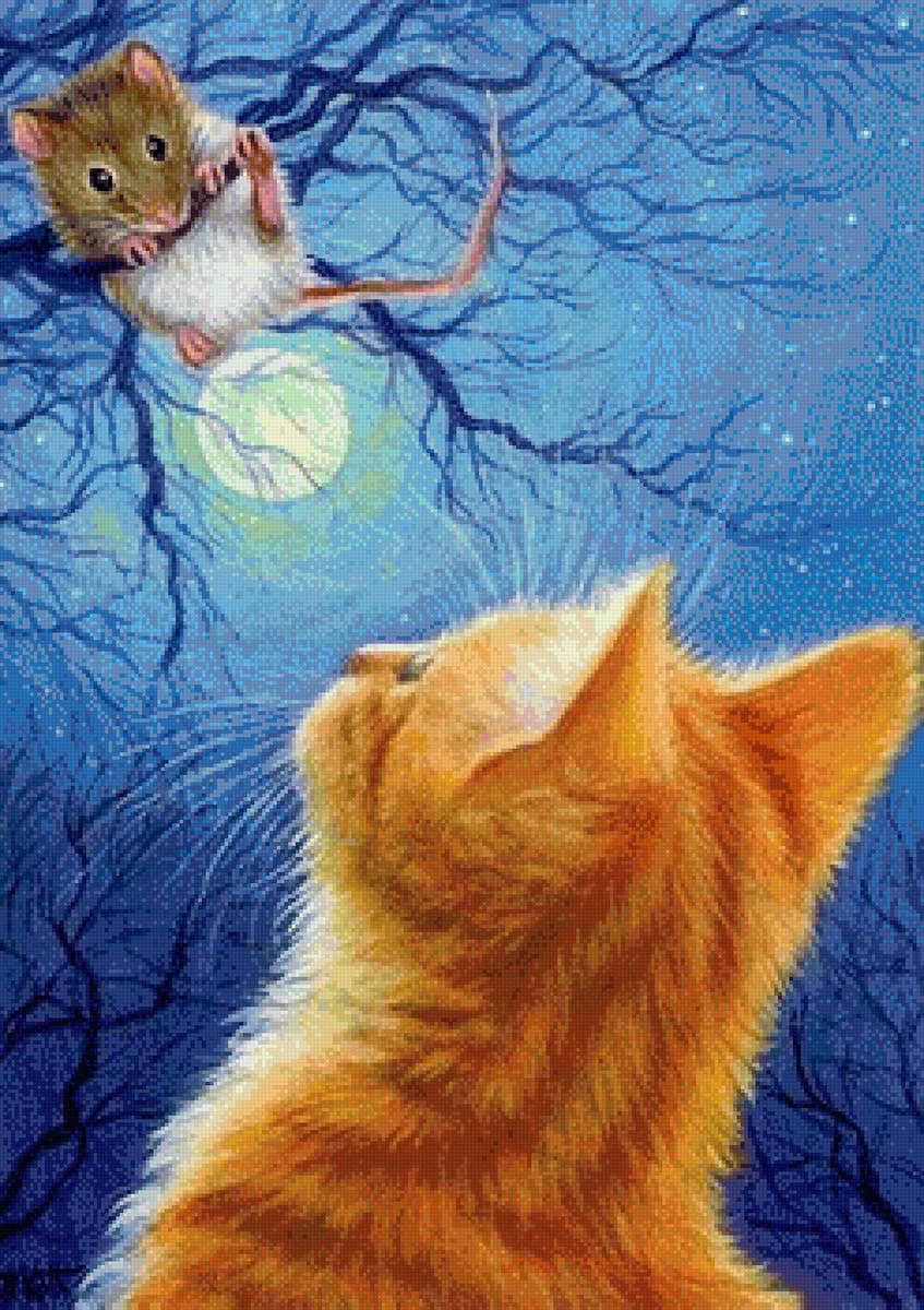 Встреча - мышь, кот - предпросмотр