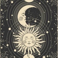 Схема вышивки «Сэмплер луны и солнца»